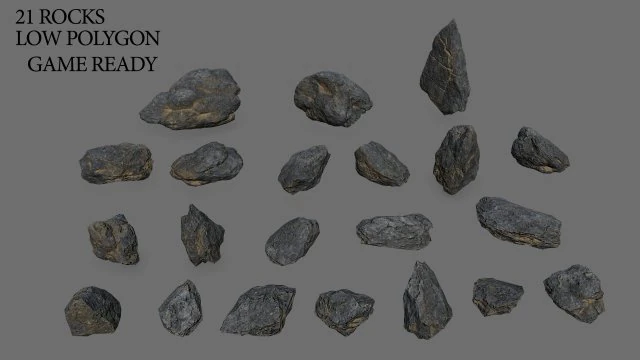 Rocks 3D Model .c4d .max .obj .3ds .fbx .stl .blend