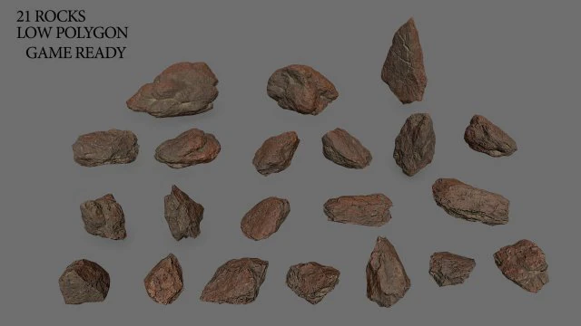 Rocce Modello 3D .c4d .max .obj .3ds .fbx .stl .blend 