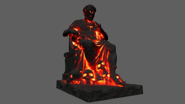 Lava statue 3D Модель .c4d .max .obj .3ds .fbx .stl .blend 