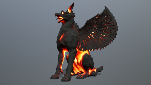 Statue Creature 3Dモデル .c4d .max .obj .3ds .fbx .stl .blend 