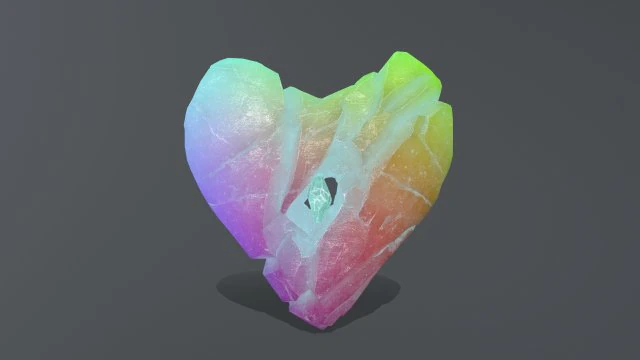 Broken Heart 3D Model .c4d .max .obj .3ds .fbx .stl .blend 