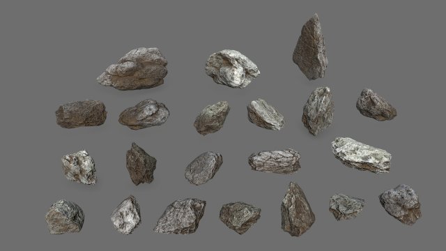 Rocks Modello 3D .c4d .max .obj .3ds .fbx .stl .blend 