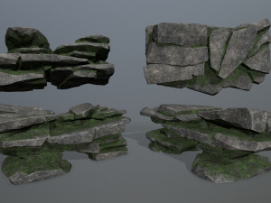 Cliff rocks 3D 模型
