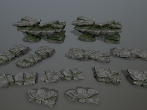 Cliff rocks 3D 模型