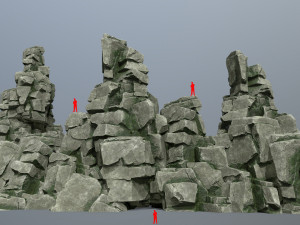 Cliff rocks 3D Model