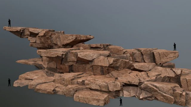 Desert rocks 3D Model .c4d .max .obj .3ds .fbx .stl .blend