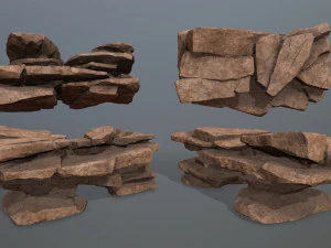 Desert rocks 3D Model