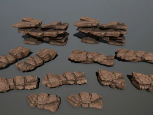 Desert rocks 3D Model