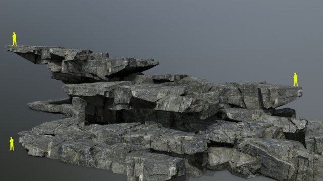Cliff rocks Modelo 3D .c4d .max .obj .3ds .fbx .stl .blend 