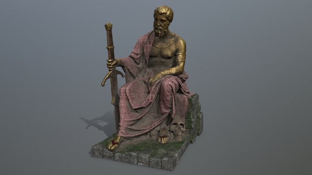 Statue 2 3D Model .c4d .max .obj .3ds .fbx .stl .blend 