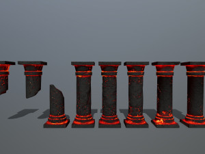 Lava pillar 3D 모델