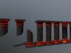 Lava pillar 3D 모델