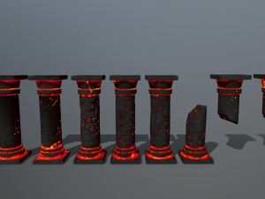 Lava pillar 3D 모델