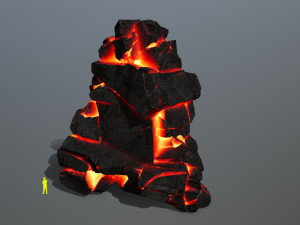 Lava rocks Model 3D
