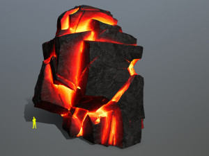 Lava rocks Model 3D
