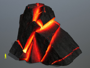 Lava rocks Model 3D