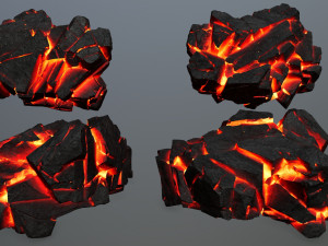 Lava rocks Model 3D