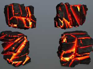 Lava rocks Model 3D
