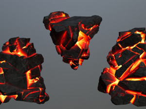 Lava rocks Model 3D