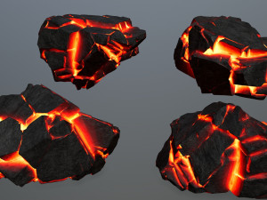 Lava rocks Model 3D