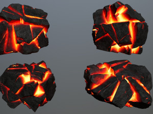Lava rocks Model 3D