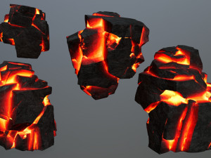 Lava rocks Model 3D