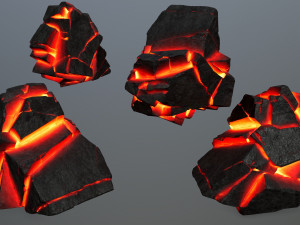 Lava rocks Model 3D