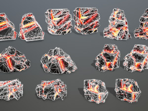 Lava rocks Model 3D