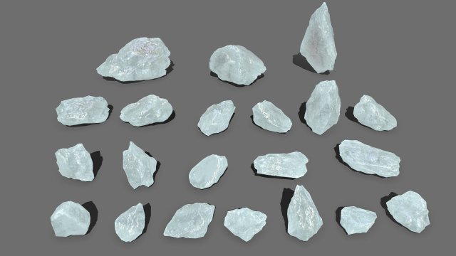Ice rocks Modelo 3D .c4d .max .obj .3ds .fbx .stl .blend 