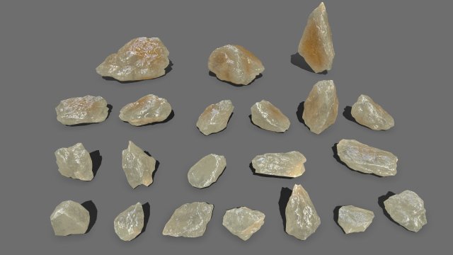 Ice rocks 3D Model .c4d .max .obj .3ds .fbx .stl .blend