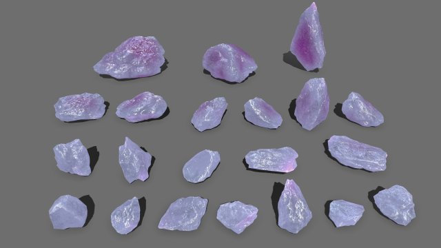 Crystal rocks Modelo 3D .c4d .max .obj .3ds .fbx .stl .blend 