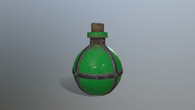 Potion bottle Model 3D .c4d .max .obj .3ds .fbx .stl .blend 