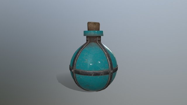 Potion bottle 3D Model .c4d .max .obj .3ds .fbx .stl .blend 