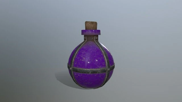 Potion bottle 3D Model .c4d .max .obj .3ds .fbx .stl .blend 