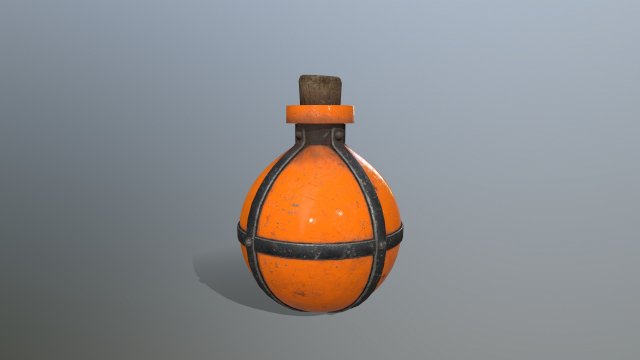 Potion bottle 3D Model .c4d .max .obj .3ds .fbx .stl .blend 