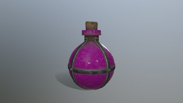 Potion bottle 3D Model .c4d .max .obj .3ds .fbx .stl .blend