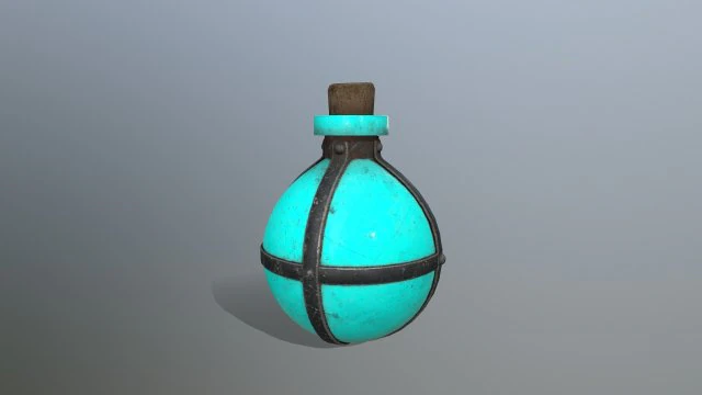 Potion bottle 3D Model .c4d .max .obj .3ds .fbx .stl .blend 
