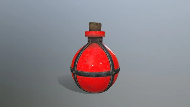 Potion bottle 3D Model .c4d .max .obj .3ds .fbx .stl .blend 