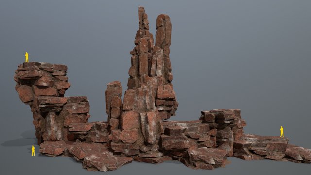 Desert rocks 3D Model .c4d .max .obj .3ds .fbx .stl .blend 