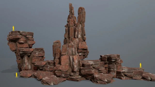 Desert rocks 3D Model .c4d .max .obj .3ds .fbx .stl .blend 