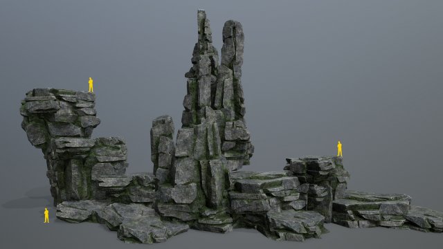 Cliff rocks Modelo 3D .c4d .max .obj .3ds .fbx .stl .blend 