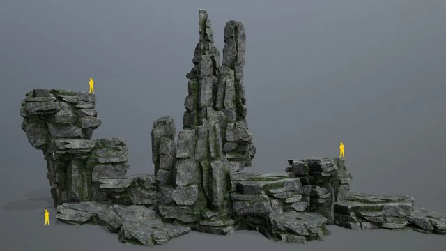 Cliff rocks 3D Model .c4d .max .obj .3ds .fbx .stl .blend 