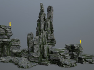 Cliff rocks Model 3D