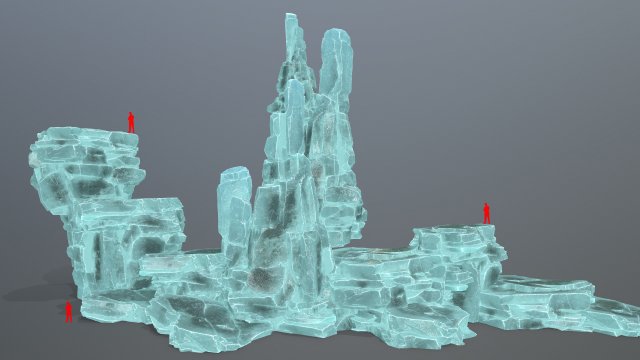 Ice rocks Modello 3D .c4d .max .obj .3ds .fbx .stl .blend 