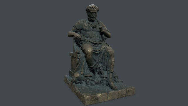 Man Statue 3D Model .c4d .max .obj .3ds .fbx .stl .blend