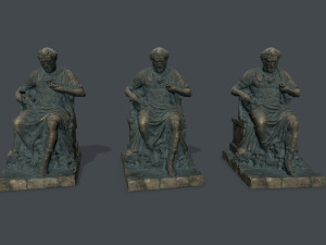 Man Statue 3D Model