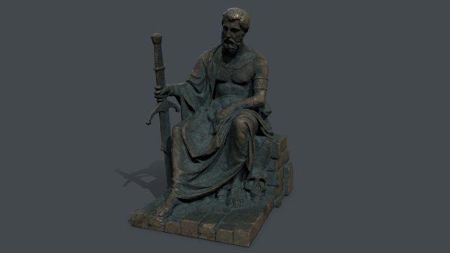 Man Statue 2 3D मॉडल .c4d .max .obj .3ds .fbx .stl .blend 