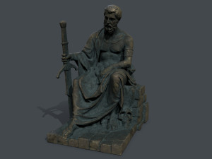 Man Statue 2 Model 3D