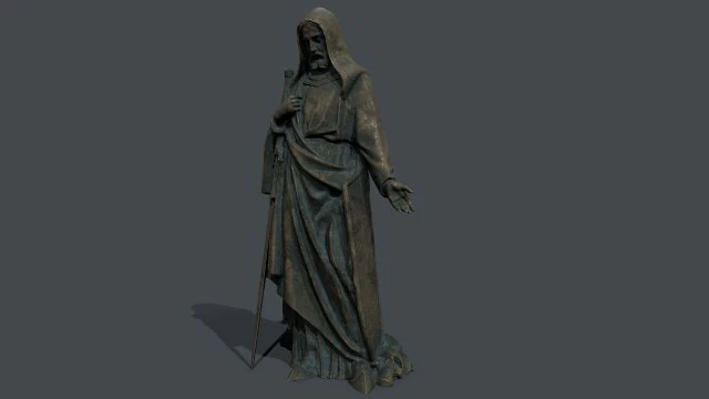 Man Statue 3 3D Model .c4d .max .obj .3ds .fbx .stl .blend 