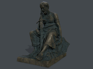 Man Statue 4 Model 3D